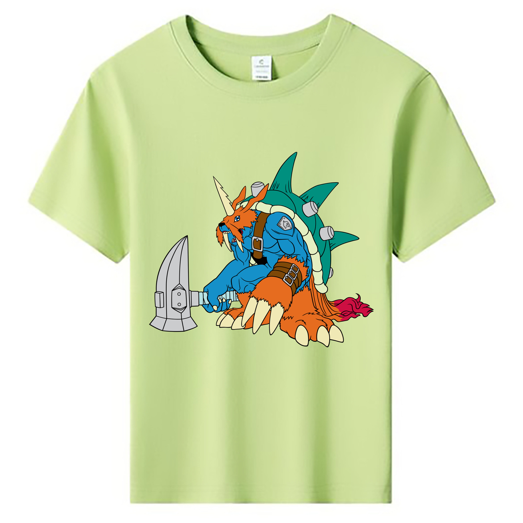 （画像用） Digimon デジタルモンスター/デジモン 綿100％キッズTシャツ（フロントプリント）